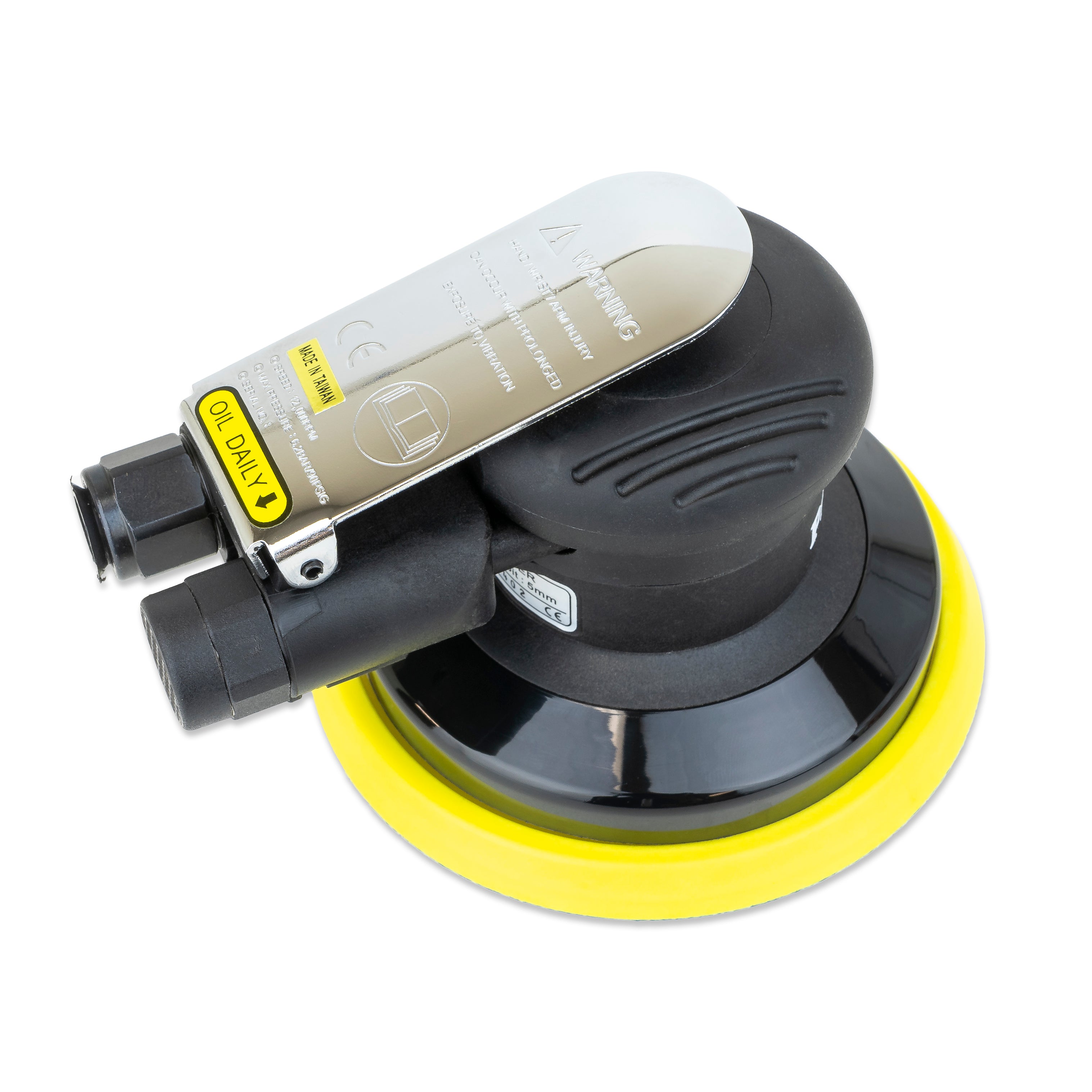 PneuStream 5" Palm Style Air Random Orbital Sander - 3/16" Orbit