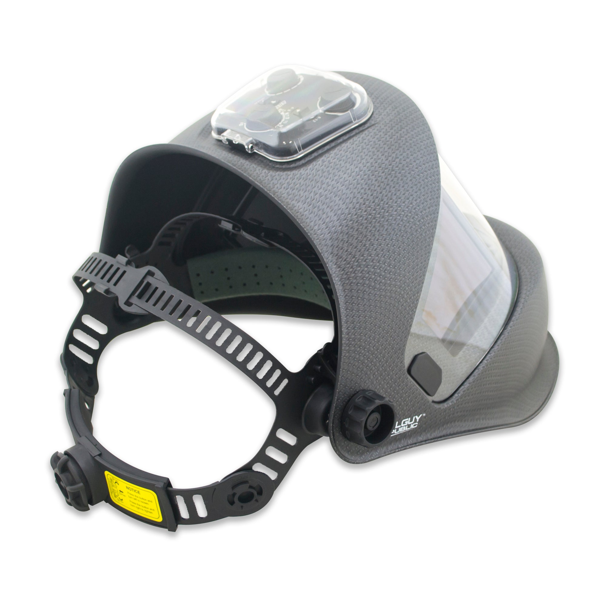 TGR Panoramic 180 View Solar Powered Auto Darkening Welding Helmet - True Color (Matte Carbon Fiber)