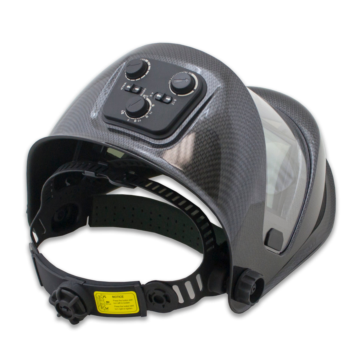 TGR Panoramic 180 View Solar Powered Auto Darkening Welding Helmet - True Color (Carbon Fiber)